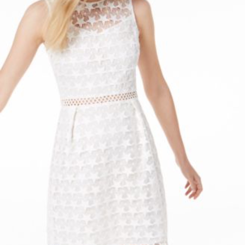 MAISON JULES White Star Lace Dress SIZE 10